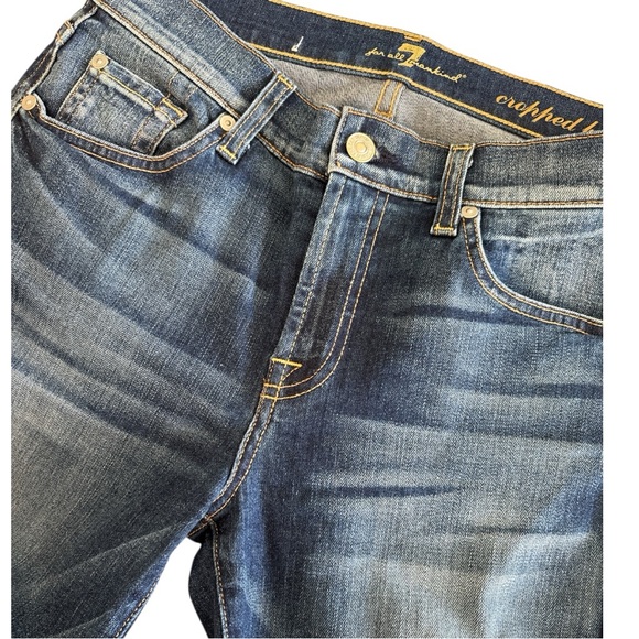 7 For All Mankind Cropped Boot Dark Jeans – Size 26 - Picture 6 of 6